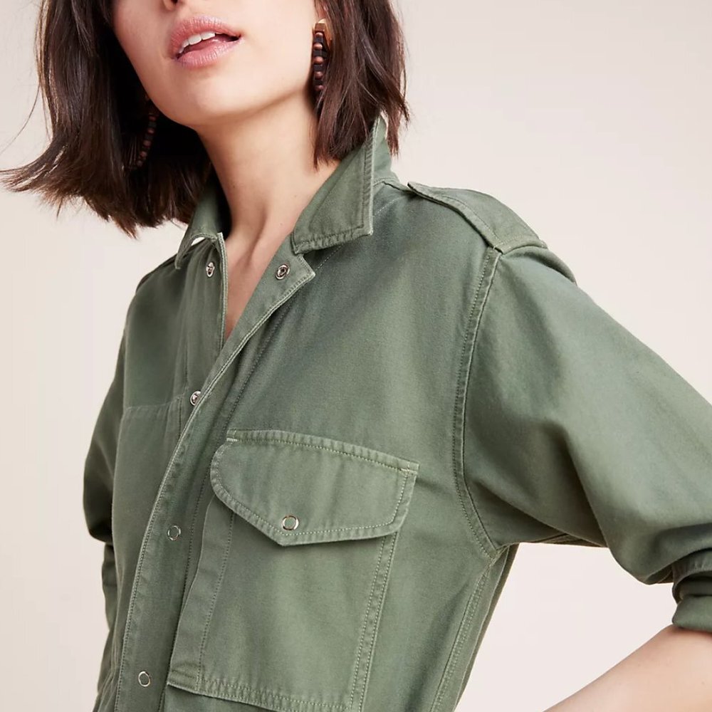 CITIZENS OF HUMANITY olive army green NOVA MED utility cargo jumpsuit NWOT $398 - Picture 2 of 12